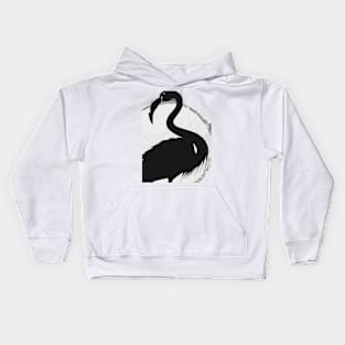 Flamingo Shadow Silhouette Anime Style Collection No. 135 Kids Hoodie